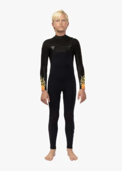 Vissla High Seas Boys Fire 3-2 Full Chest Zip Wetsuit