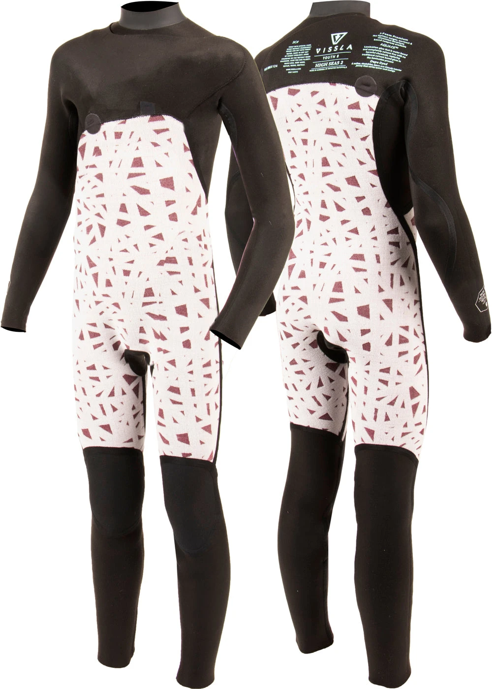 Vissla High Seas Boys Fire 3-2 Full Chest Zip Wetsuit 5 Vissla High Seas Boys Fire 3-2 Full Chest Zip Wetsuit - Image 3