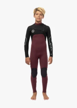 Vissla 7 Seas Boys 4-3 Bolt Full Chest Zip Wetsuit